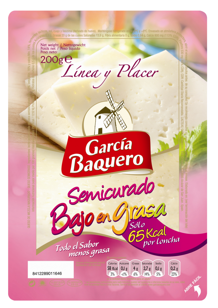 Queso Semicurado Light En Lochas 200 G - García Baquero