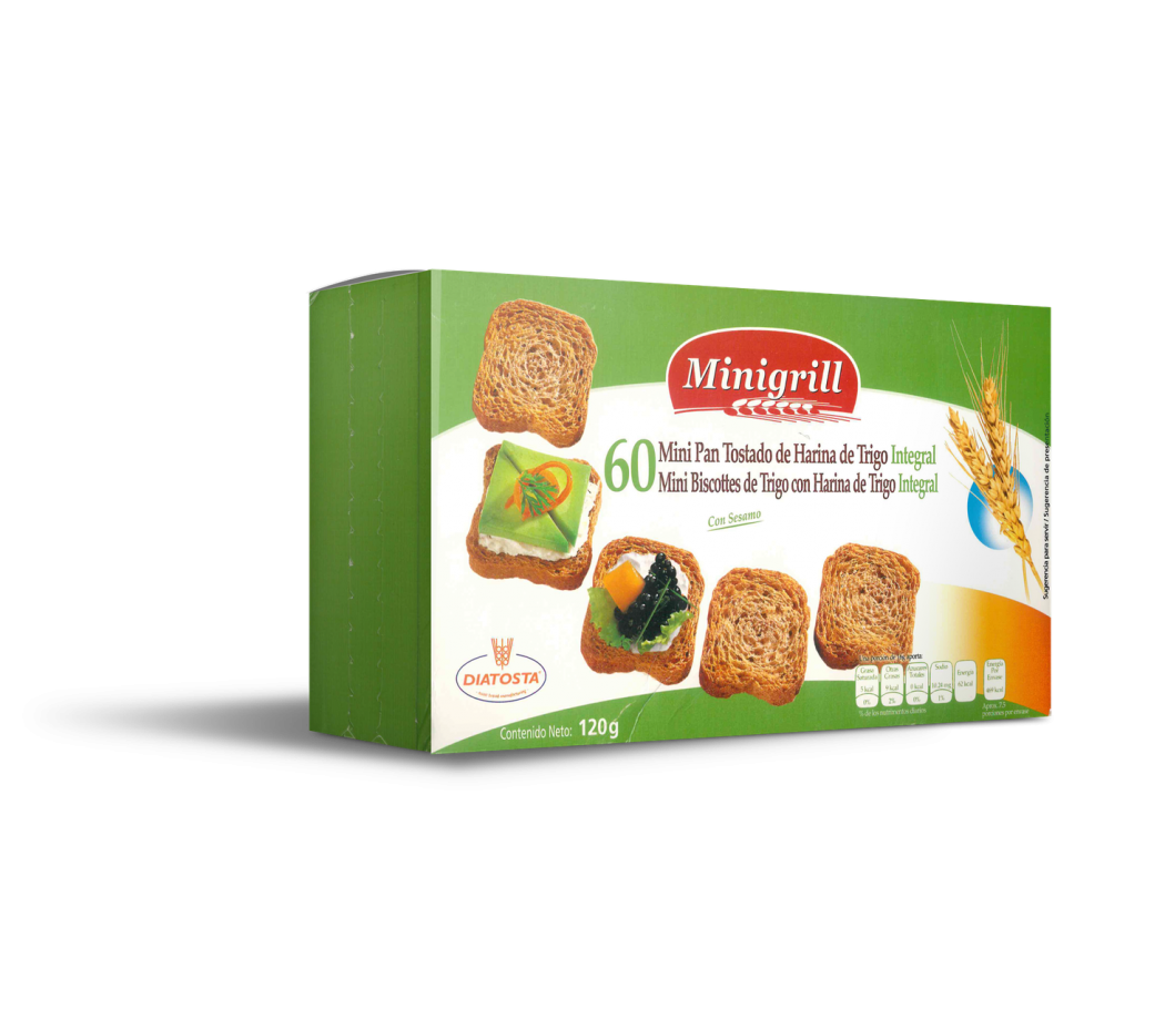 Mini Pan Tostado Integral 120 G – Minigrill - Comercial Hispana